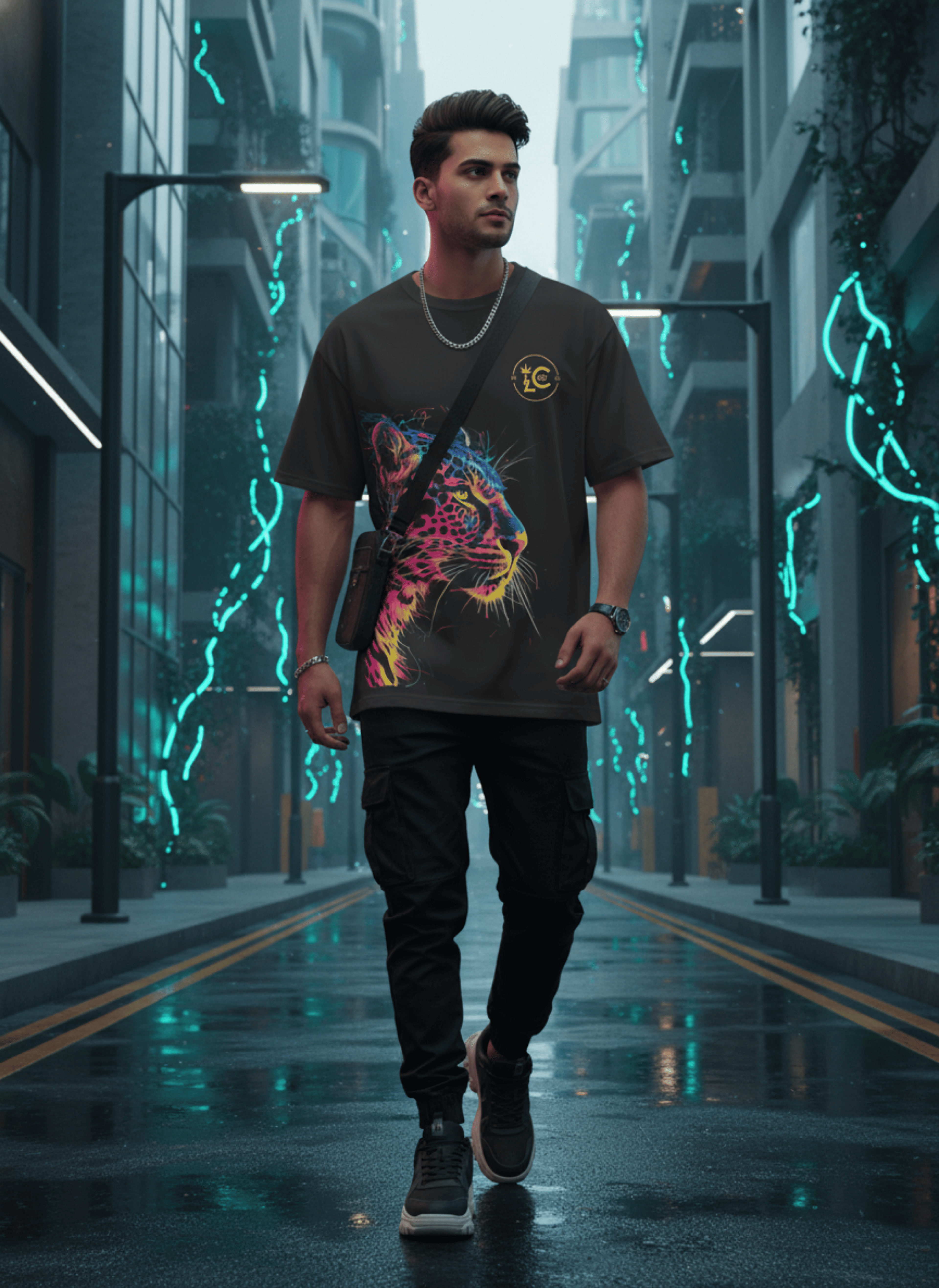 Neon Jungle Heavyweight Oversized T-Shirt - 100% Cotton