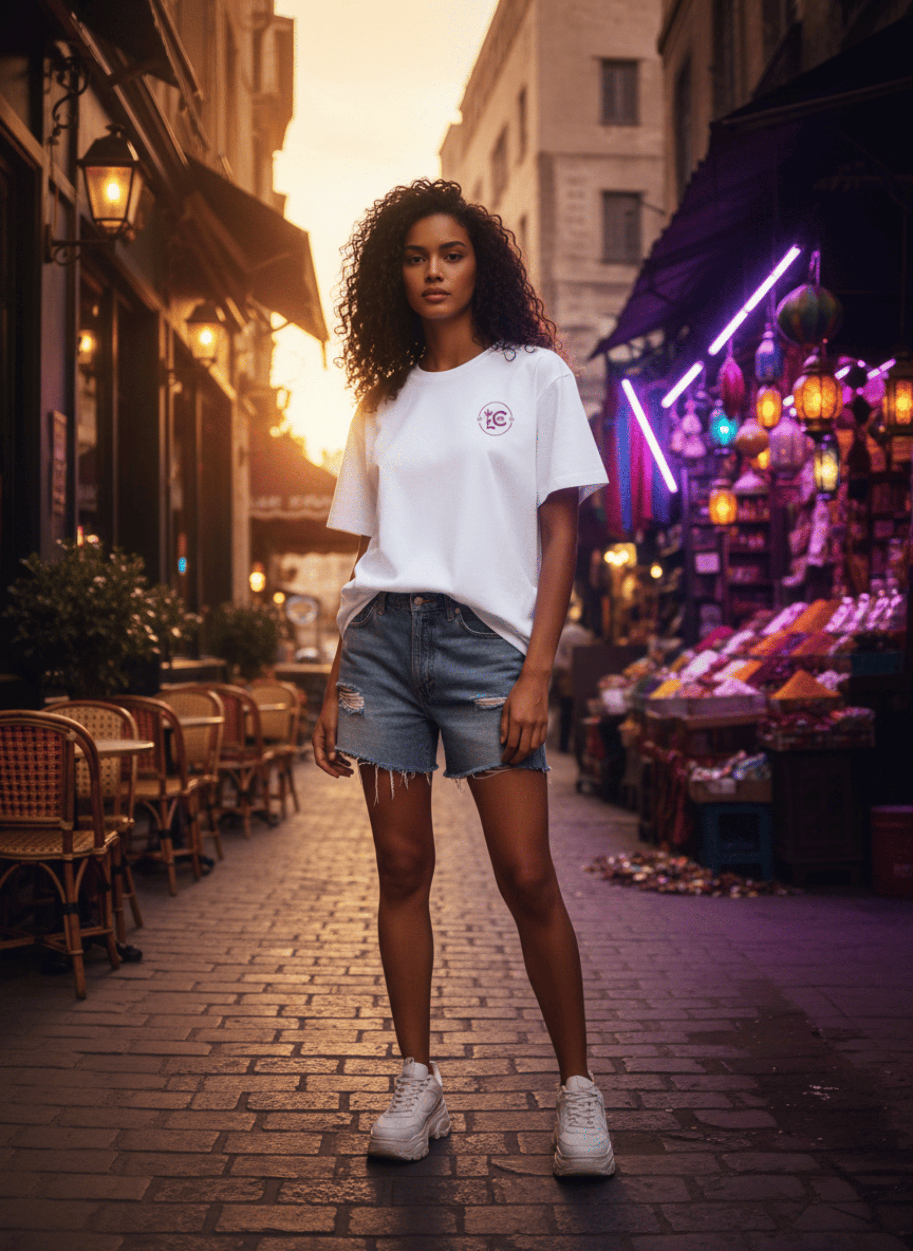 "Looks & Feels" Retro Graffiti Oversized Tee