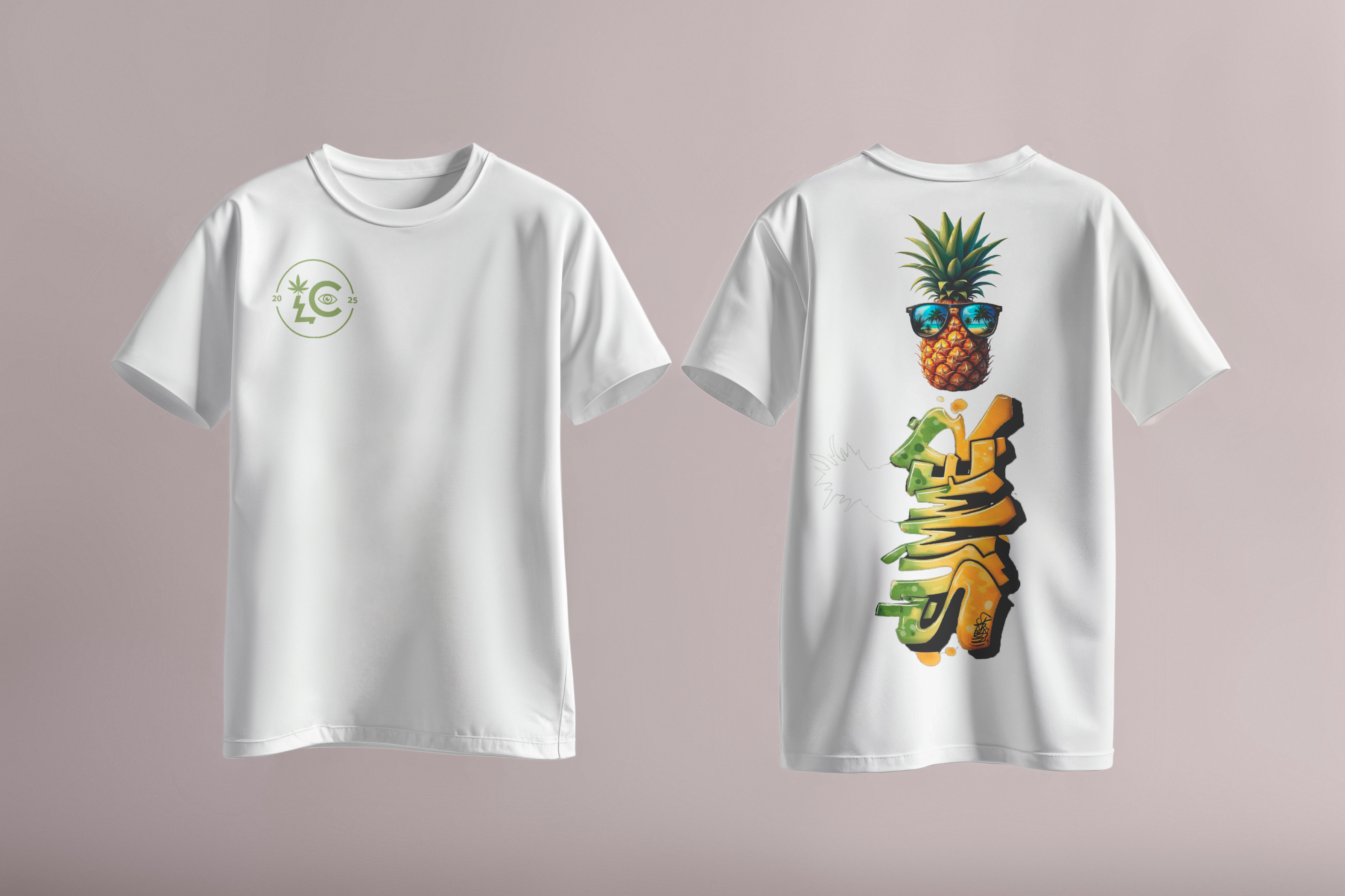 Neon Pineapple Heavyweight Oversized T-Shirt