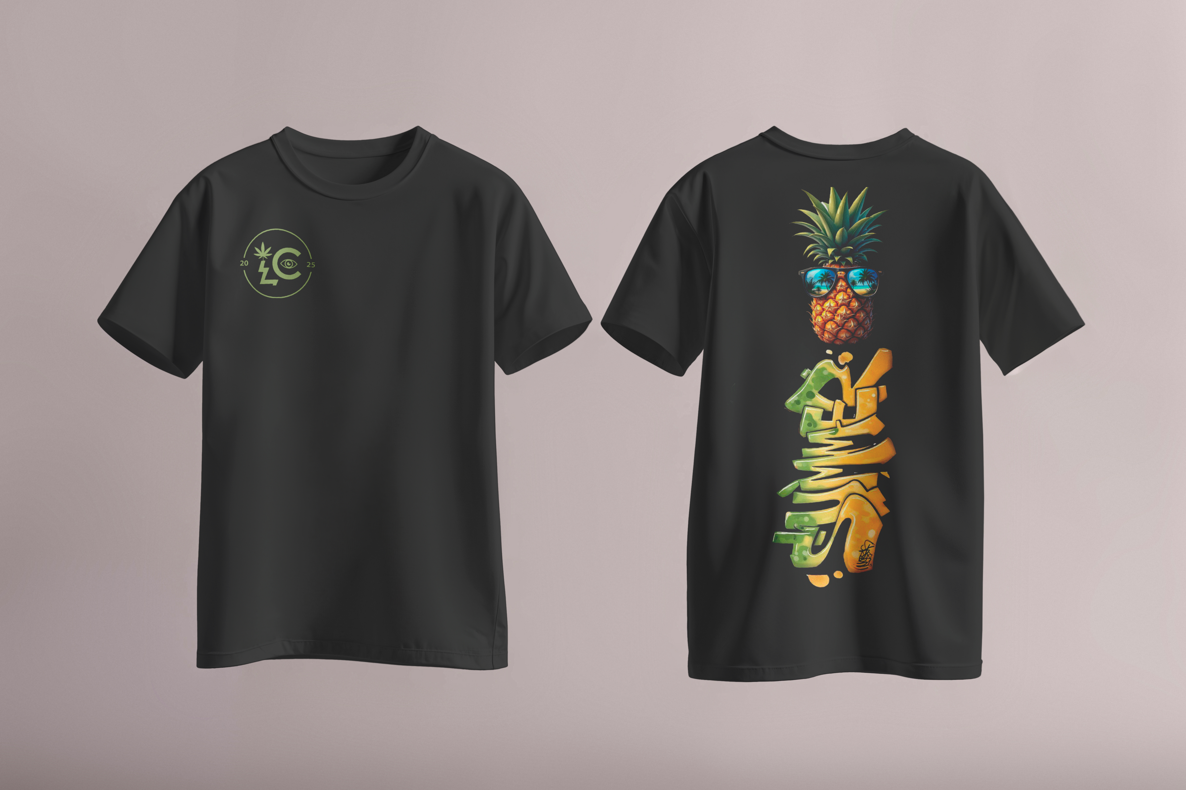 Neon Pineapple Heavyweight Oversized T-Shirt