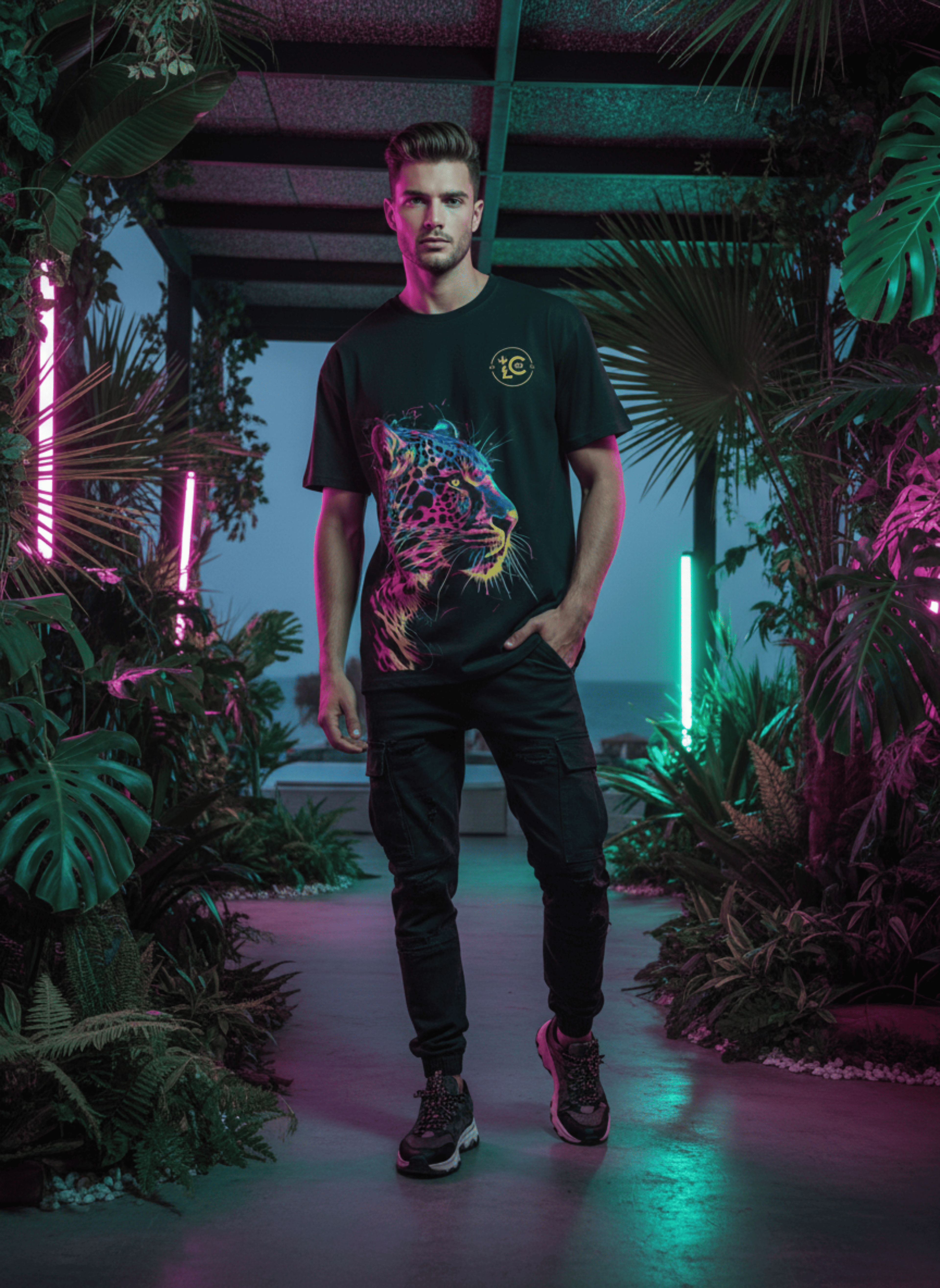 Neon Jungle Heavyweight Oversized T-Shirt - 100% Cotton