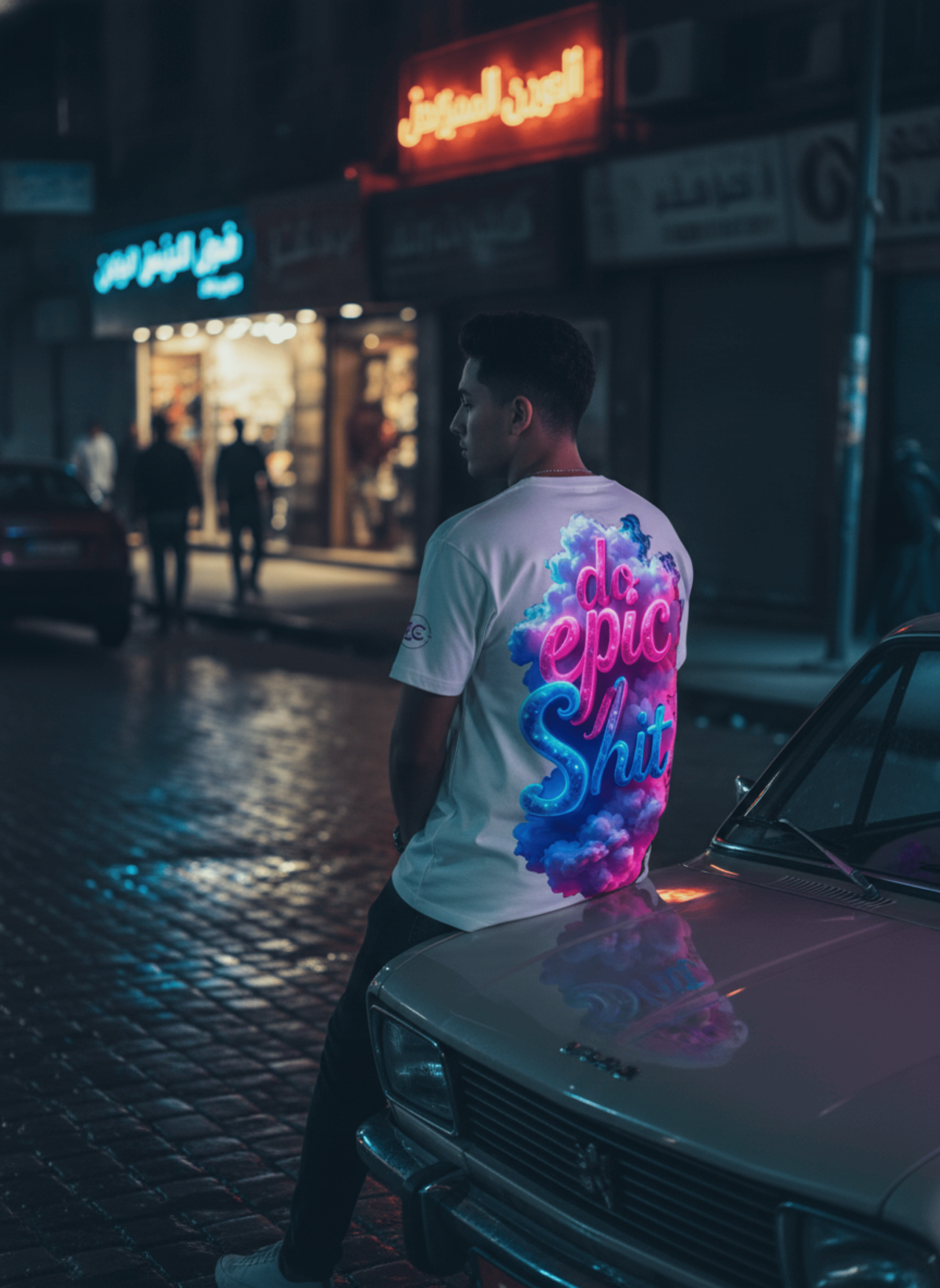 Neon Vapor Oversized Graphic Tee